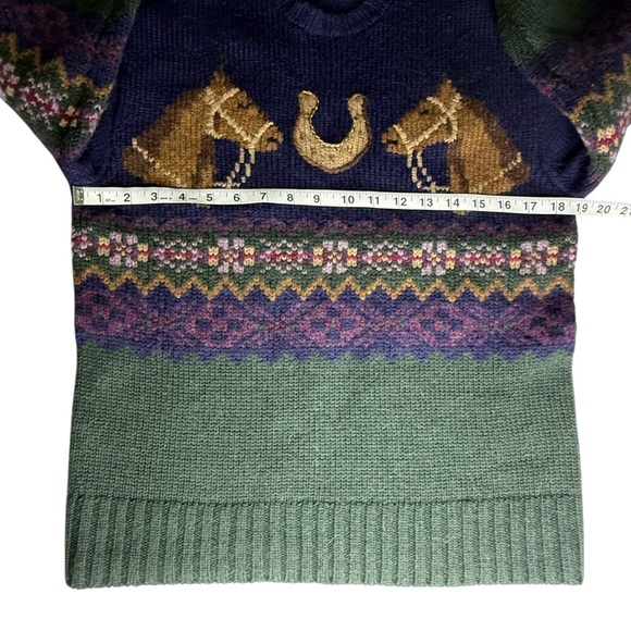 Polo Ralph Lauren Fair Isle Horseshoe Sweater Size S NWOT - Picture 8 of 14